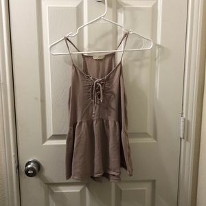 Peplum flowy halter top